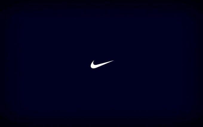 Dark Blue Nike Logo - Simple Nike Logo Wallpaper With Dark Blue Background