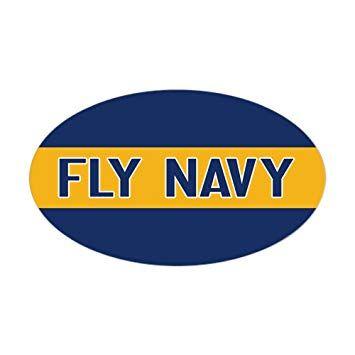 Navy Blue Oval Logo - CafePress U.S. Navy: Fly Navy (Blue & Gold) Oval Bumper