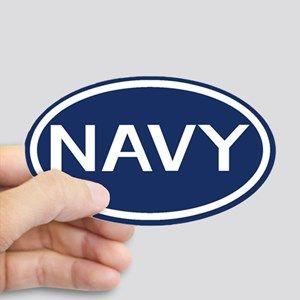 Navy Blue Oval Logo - Navy Blue Oval Stickers - CafePress