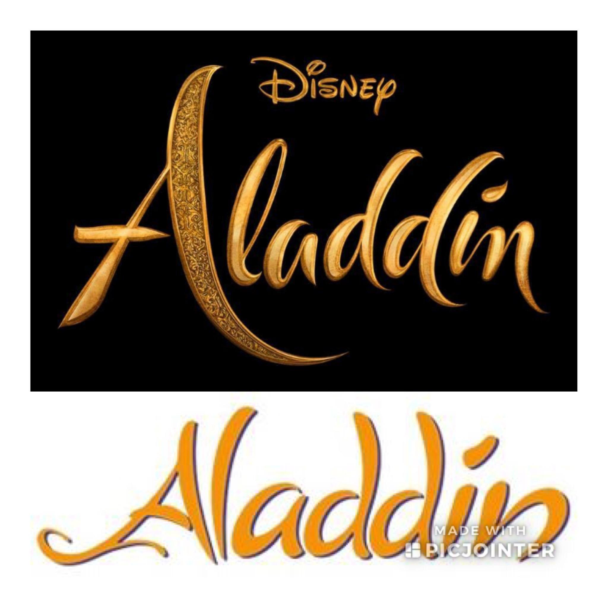 Aladdin Logo - New Aladdin logo (live action) vs Old Aladdin logo