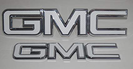White GMC Logo - Amazon.com: 2016 - 2017 GMC Sierra 1500 White carbon fiber vinyl ...