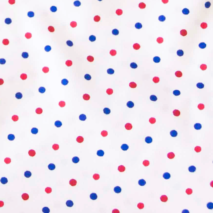 Red and Blue Dot Logo - Red and Blue Polka Dots | Phillips-Boyne | Children's Corner Store