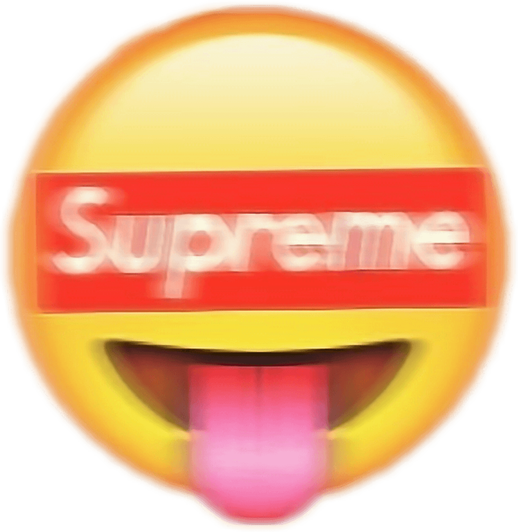 Lit Supreme Logo - supreme emoji lit sticker