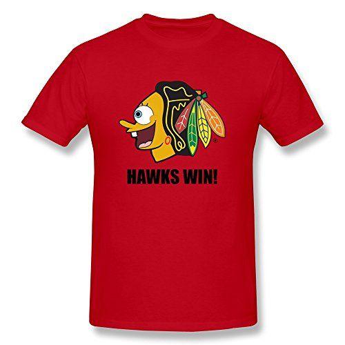 Funny Hockey Logo - Chicago Blackhawks Logo Ice Hockey Funny Men's Tshirt Tee , Red