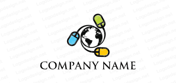 The Globe Logo - mouse around the globe. Logo Template by LogoDesign.net