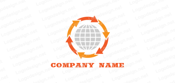 Around the Globe Logo - Arrows going around the globe | Logo Template by LogoDesign.net
