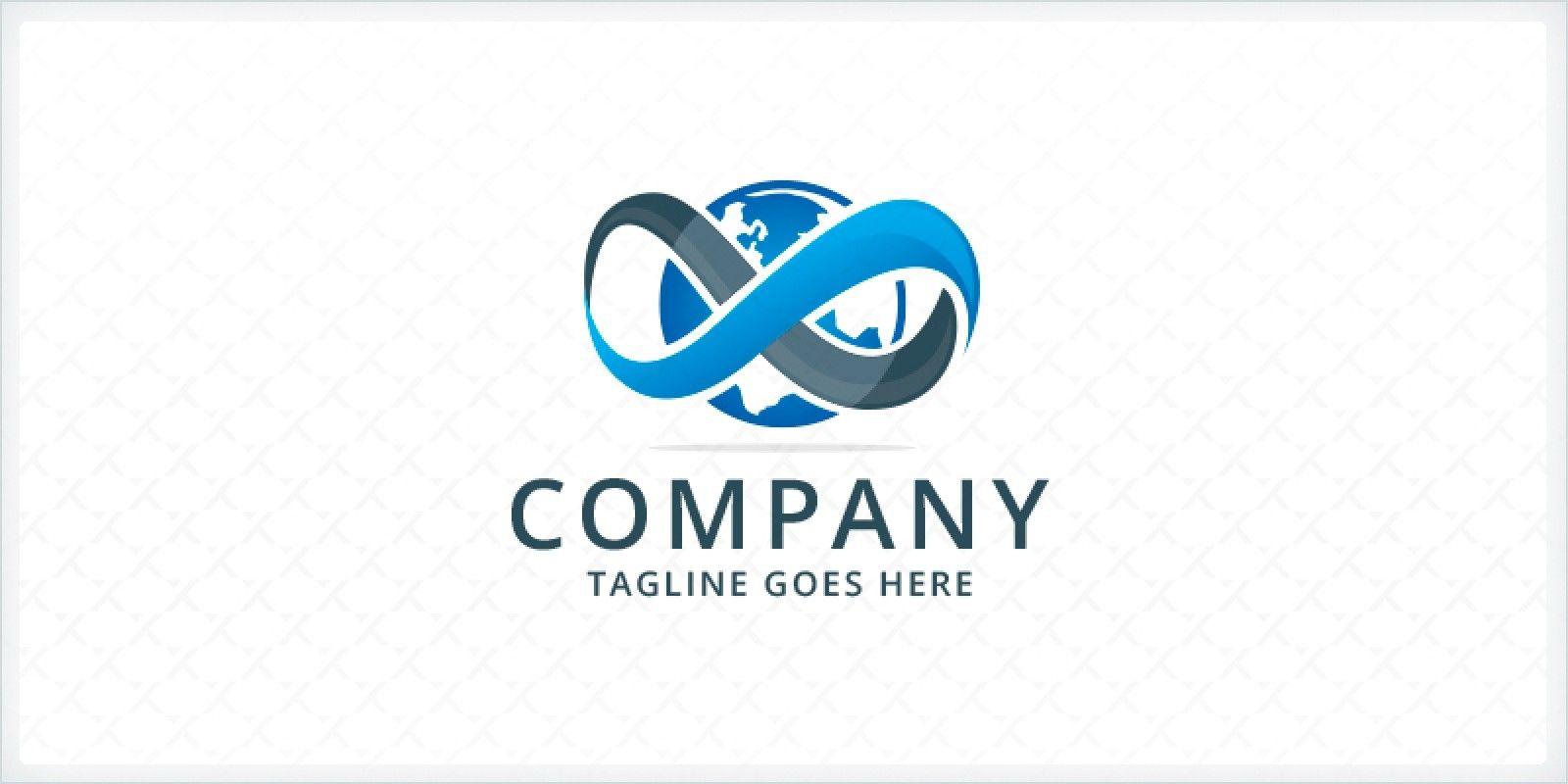 World Globe Company Logo - Infinity World Logo | Codester