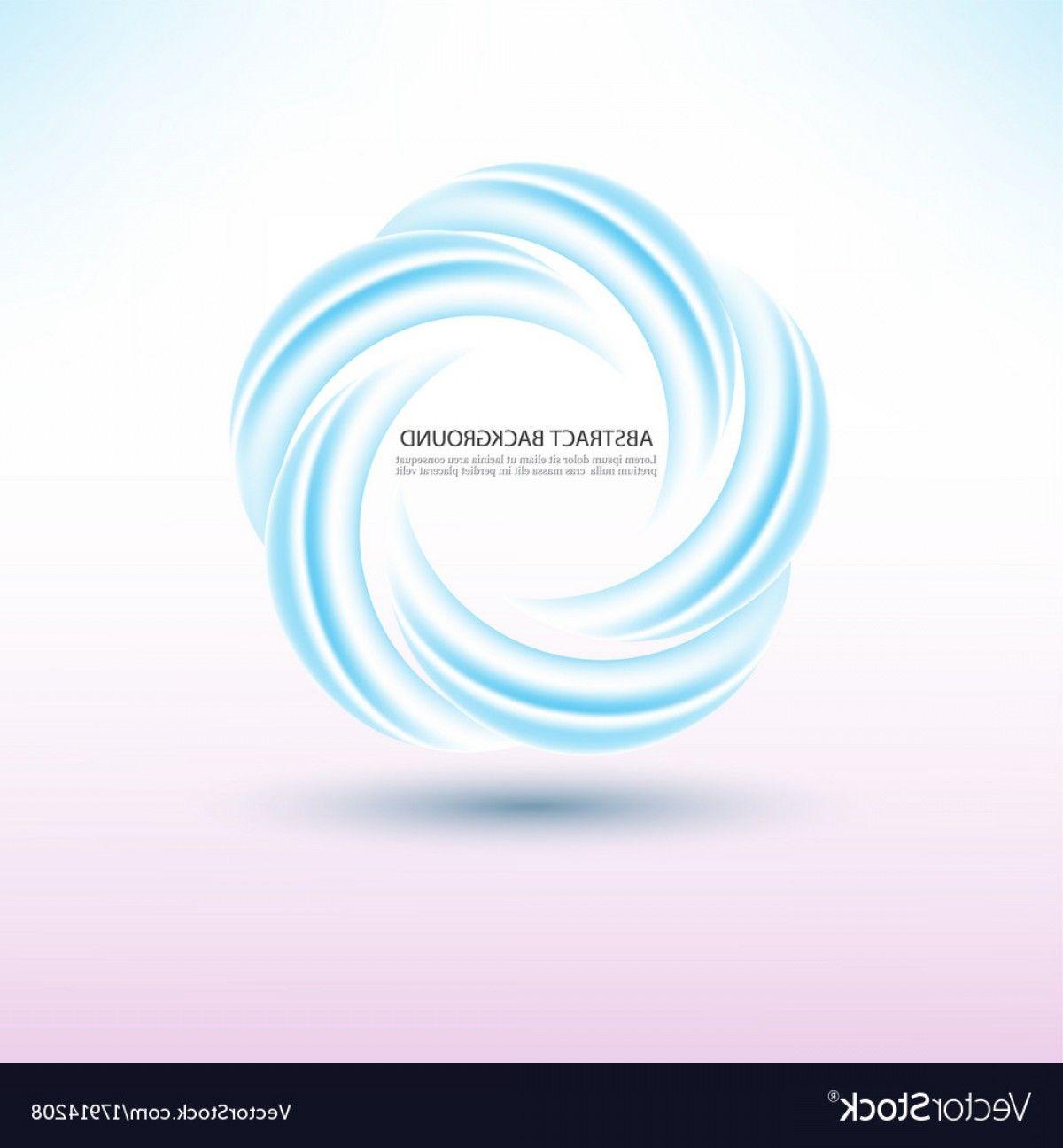 Blue Swirl Circle Logo - Abstract Blue Swirl Circle Round Frame Or Banner Vector