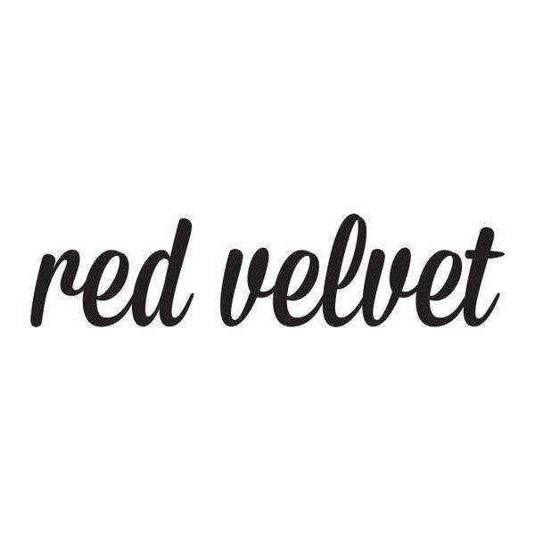 Red Word Logo - Red Velvet Logo (329) Pinterest ❤ liked on Polyvore featuring text ...