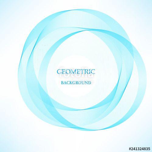 Blue Swirl Circle Logo - Abstract blue swirl circle bright background. Vector illustration