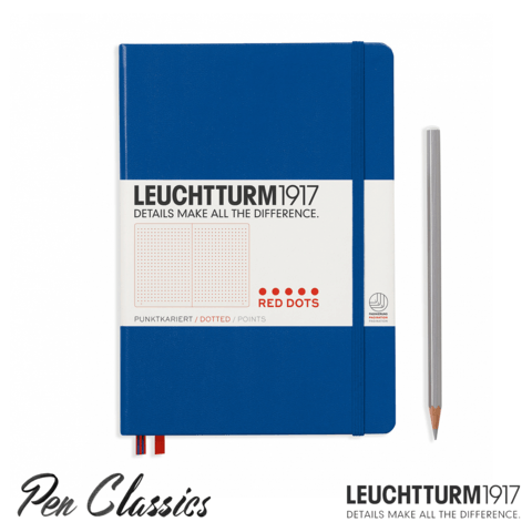 Red and Blue Dot Logo - Leuchtturm 1917 Medium Red Dots Special Edition Blue