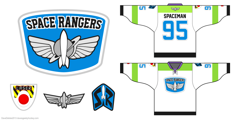 Space Ranger Logo - Space Rangers 2.0 Hockey Jersey Design | Dave's Geeky Hockey