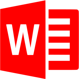 Red Word Logo - Red microsoft word icon - Free red office icons