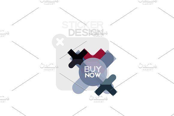 Google Slides App Logo - Flat design cross shape geometric sticker icon, paper style design ...