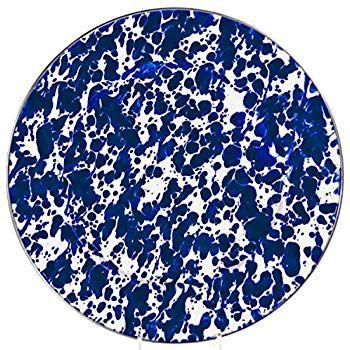 Blue Swirl Circle Logo - Amazon.com. Enamelware Blue Swirl Pattern.5 Inch