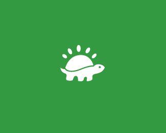 Turtle Logo - Sun Turtle Designed