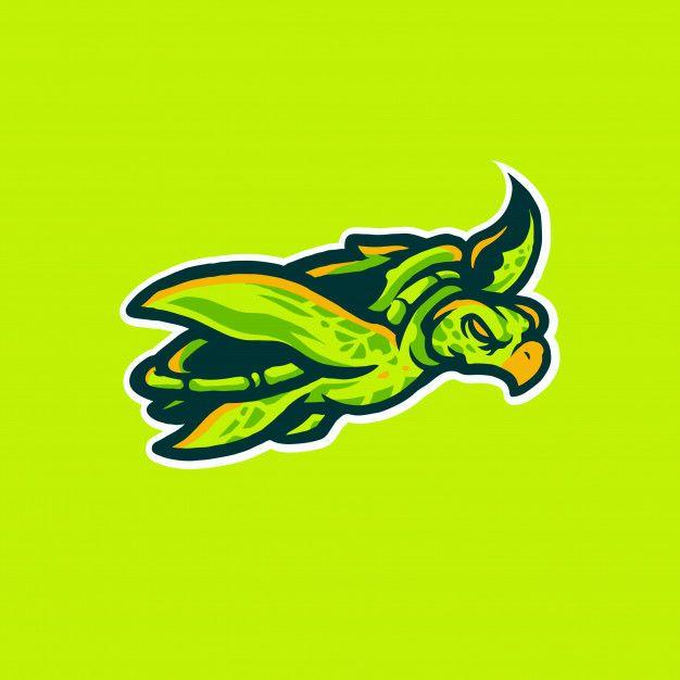 Turtle Logo - Sea turtle sport logo illustration Vector | Premium Download