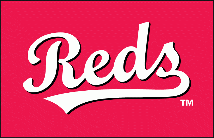 Red Word Logo - Cincinnati Reds Wordmark Logo (2011) - Reds scripted in white with a ...