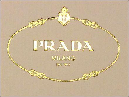 Prada Gold Logo - Personal Invitation from Prada | Prada Fixtures and Visual ...