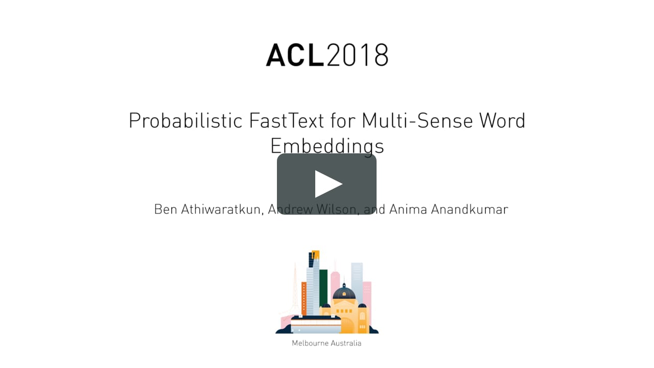 Multi Word Logo - Probabilistic FastText for Multi-Sense Word Embeddings