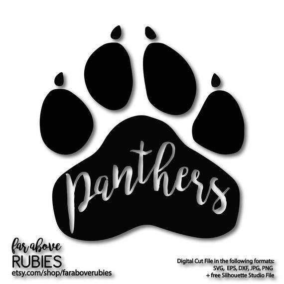 Panther Paw Logo - Panther Paw School Team Pride Mascot SVG EPS dxf png jpg