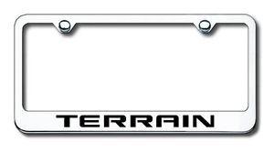 GMC Terrain Logo - GMC Terrain Logo Bright Mirror Chrome License Plate Frame Tag
