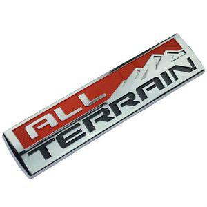 GMC Terrain Logo - 1) 2014 2018 GMC Sierra Canyon All Terrain Chrome Red Nameplate