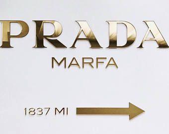 Prada Gold Logo - Prada | Etsy