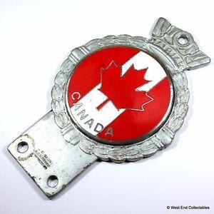 Canadian Maple Leaf Logo - 1950s JR GAUNT Canada Car Badge Flag Maple Leaf Emblem