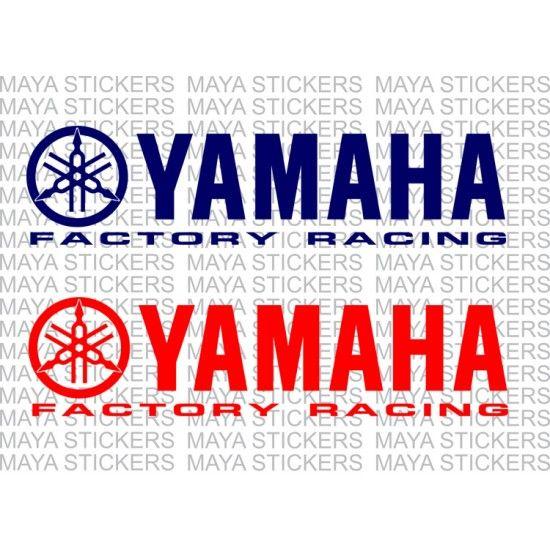 Yamaha Racing Logo - Yamaha factory racing logo decal stickers ( Pair of 2 stickers )