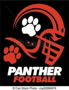 Panther Paw Logo - Panther Paw Shaped Logo' Sticker by yoohoooo | School Spirit ...