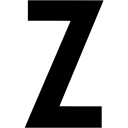 Black Letter Z Logo - Black letter z icon black letter icons
