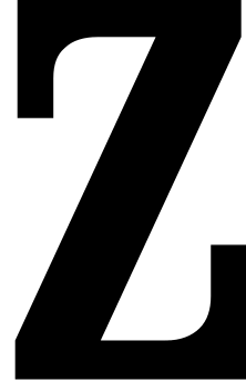 Black Letter Z Logo - 2'' Fancy Black Reflective Address Letter Z