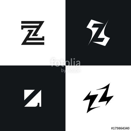 Black Letter Z Logo - Letter Z logo icon company abstract signs collection.