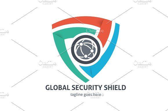 Security Shield Logo - Global Security Shield Logo ~ Logo Templates ~ Creative Market
