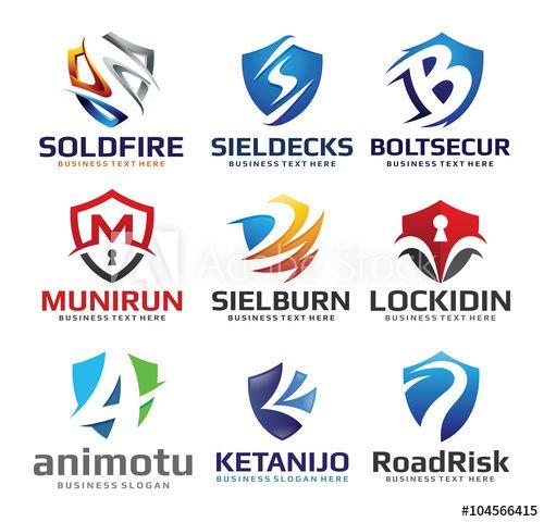 Security Shield Logo - Security Shield Logo Design Set V.3 - Buy this stock vector and ...