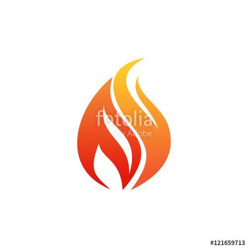 Simple Flame Logo - Simple Fire Flame Logo Vector Image Icon