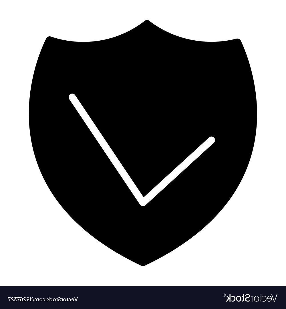 Security Shield Logo - Security Shield Silhouette Icon Vector Drawing