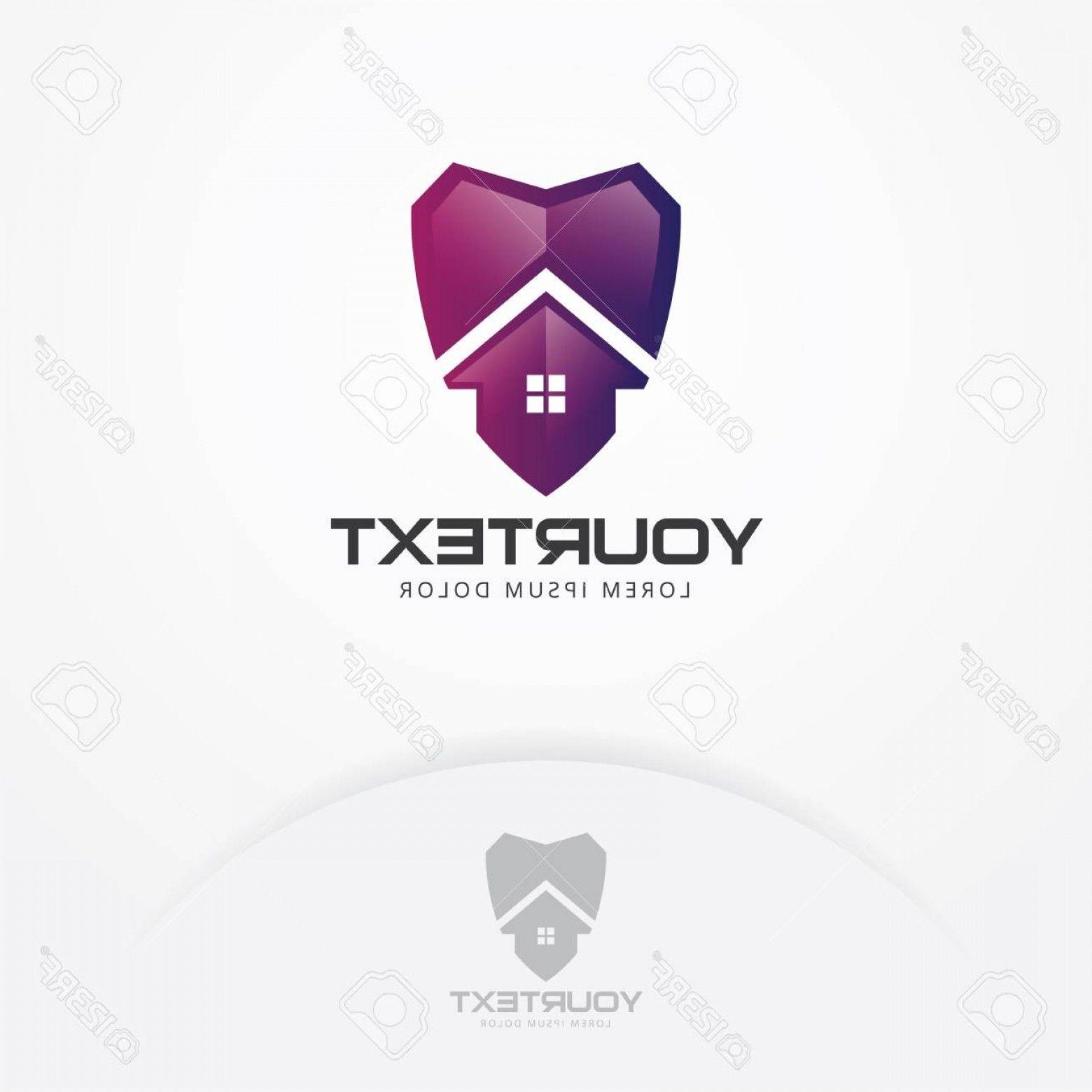 Security Shield Logo - Photostock Vector House Security Shield Logo Logo Design Home Shield