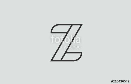 Black Letter Z Logo - black and white alphabet letter z logo icon design Stock image