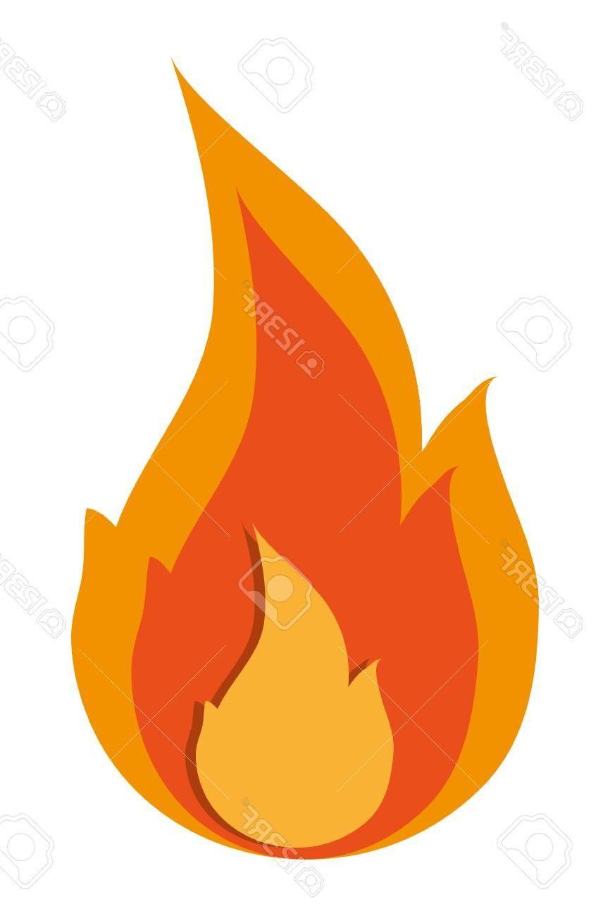 Simple Flame Logo - Simple Flat Design Fire Flame Icon Vector Illustration