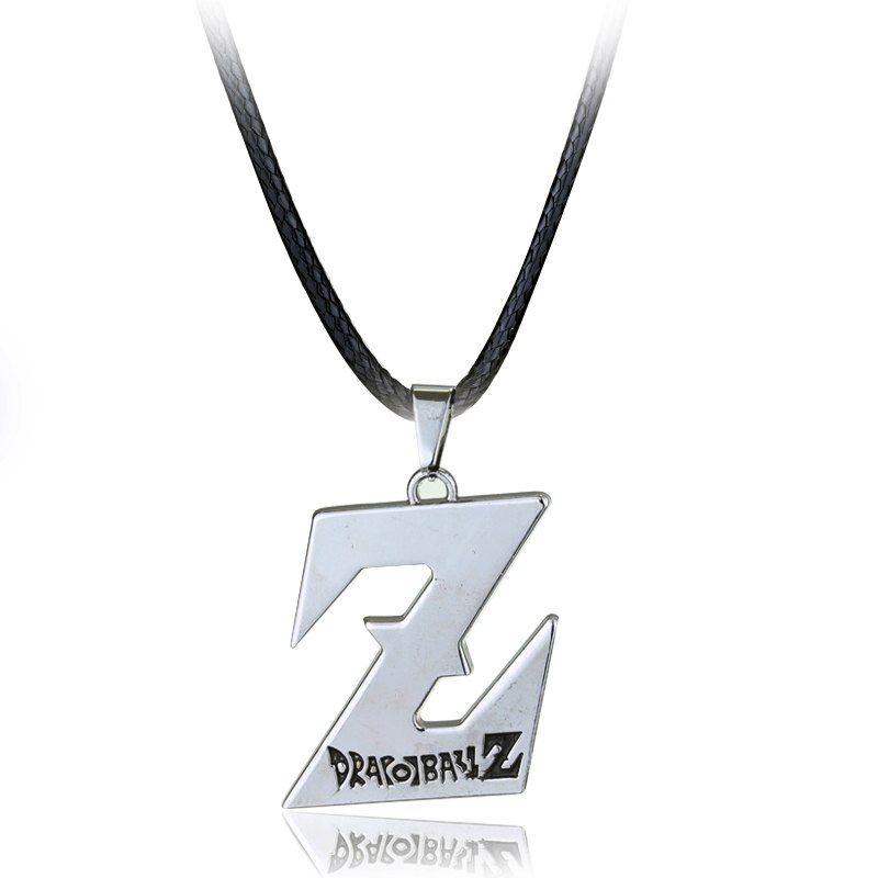 Black Letter Z Logo - Dragon Ball Z Necklace Classical Anime Dragonball Letter Z Logo Rope ...