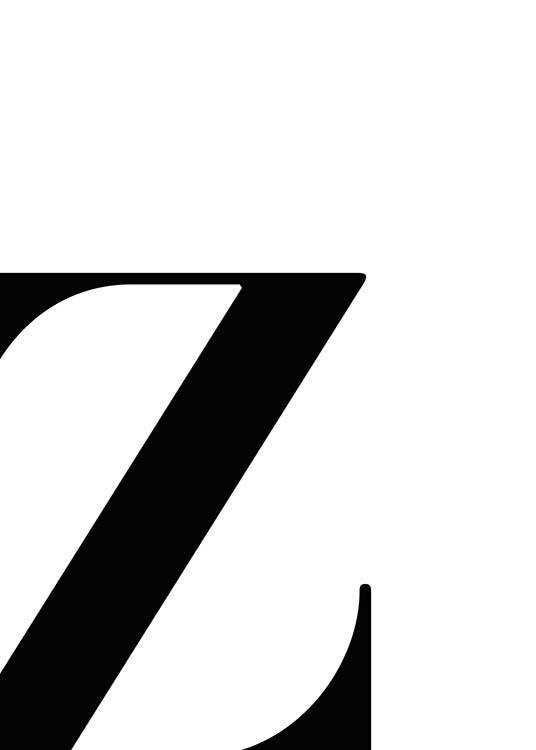 Black Letter Z Logo - Letter Z Poster