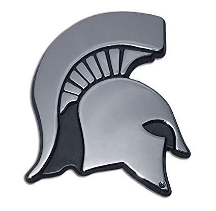 Spartan Head Logo - Michigan State University Spartan Head Logo Chrome