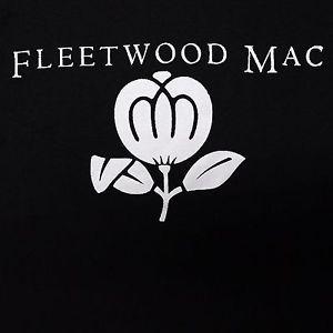 Fleetwood Mac Logo - Fleetwood Mac Band ***MEDIUM*** Flower Screen Printed T Shirt Black