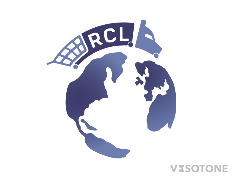 World Globe Company Logo - RCL trading company logo