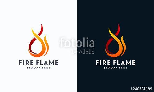 Simple Flame Logo - Simple Fire Flame logo designs concept vector, Fire Icon logo ...