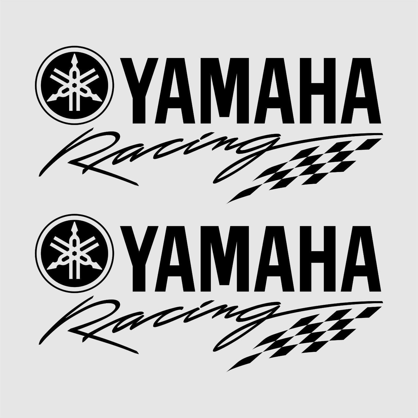 Yamaha Racing Logo - 2x Yamaha Racing Premium Motorbike Decals Stickers LOGO #SI 015