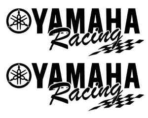 Yamaha Motocross Logo - Yamaha Racing Sticker BLACK 2X Stickers Motocross Jetski Waverunner ...