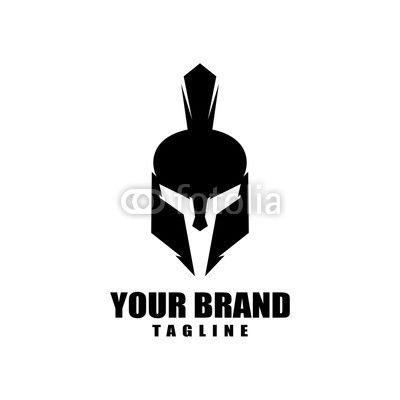Spartan Head Logo - Spartan warrior helmet head logo design vector illustration for your ...